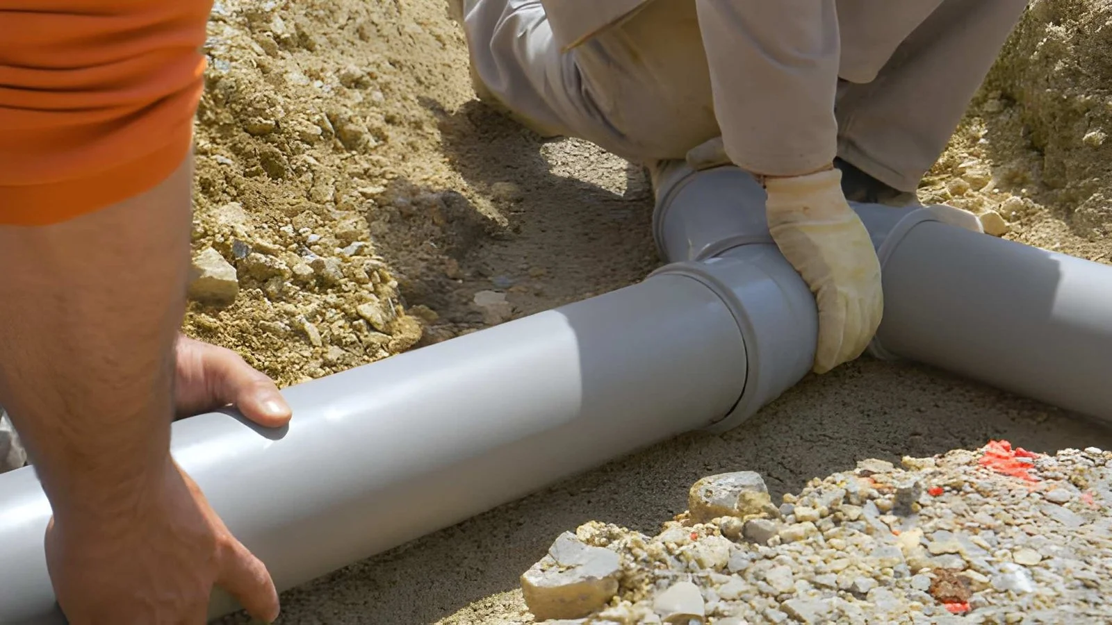 French drain installation process