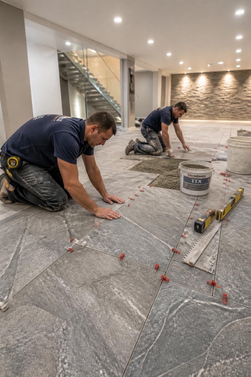 Stone flooring moisture damage